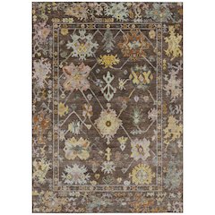 Machine Washable Indoor/Outdoor Chantille ACN2234 Brown 2'6" x 3'10" Rug