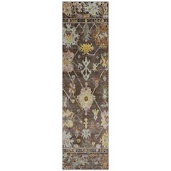 Machine Washable Indoor/Outdoor Chantille ACN2234 Brown 2'3" x 7'6" Runner Rug
