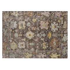 Machine Washable Indoor/Outdoor Chantille ACN2234 Brown 1'8" x 2'6" Rug