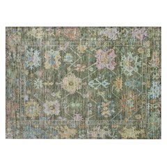 Machine Washable Indoor/Outdoor Chantille ACN2234 Green 1'8" x 2'6" Rug