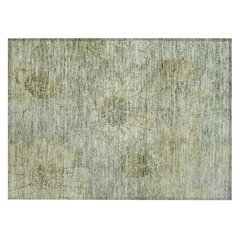 Machine Washable Indoor/Outdoor Chantille ACN2235 Green 1'8" x 2'6" Rug