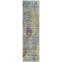 Machine Washable Indoor/Outdoor Chantille ACN2235 Blue 2'3" x 7'6" Runner Rug