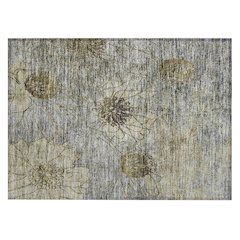Machine Washable Indoor/Outdoor Chantille ACN2235 Gray 1'8" x 2'6" Rug