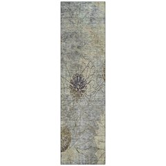 Machine Washable Indoor/Outdoor Chantille ACN2235 Gray 2'3" x 7'6" Runner Rug