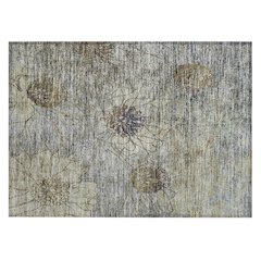 Machine Washable Indoor/Outdoor Chantille ACN2235 Gray 1'8" x 2'6" Rug