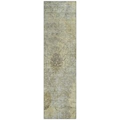 Machine Washable Indoor/Outdoor Chantille ACN2235 Brown 2'3" x 7'6" Runner Rug