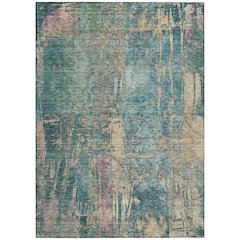Machine Washable Indoor/Outdoor Chantille ACN2236 Teal 2'6" x 3'10" Rug
