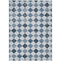 Machine Washable Indoor/Outdoor Chantille ACN2237 Blue 2'6" x 3'10" Rug