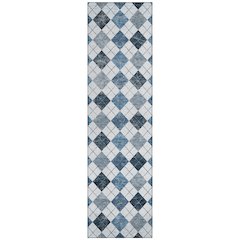 Machine Washable Indoor/Outdoor Chantille ACN2237 Blue 2'3" x 7'6" Runner Rug