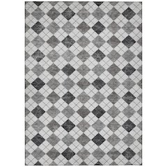 Machine Washable Indoor/Outdoor Chantille ACN2237 Gray 2'6" x 3'10" Rug