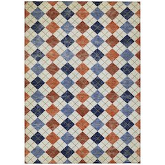 Machine Washable Indoor/Outdoor Chantille ACN2237 Orange 2'6" x 3'10" Rug