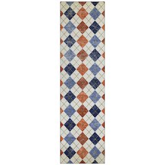 Machine Washable Indoor/Outdoor Chantille ACN2237 Orange 2'3" x 7'6" Runner Rug