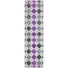 Machine Washable Indoor/Outdoor Chantille ACN2237 Purple 2'3" x 7'6" Runner Rug