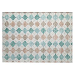 Machine Washable Indoor/Outdoor Chantille ACN2238 Teal 1'8" x 2'6" Rug