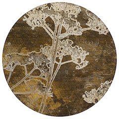 Machine Washable Indoor/Outdoor Chantille ACN2239 Brown 8' x 8' Round Rug