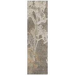 Machine Washable Indoor/Outdoor Chantille ACN2239 Brown 2'3" x 7'6" Runner Rug