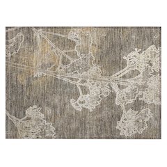 Machine Washable Indoor/Outdoor Chantille ACN2239 Brown 1'8" x 2'6" Rug