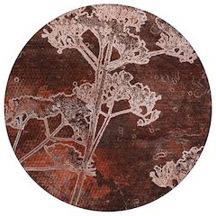 Machine Washable Indoor/Outdoor Chantille ACN2239 Red 8' x 8' Round Rug