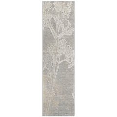 Machine Washable Indoor/Outdoor Chantille ACN2239 Gray 2'3" x 7'6" Runner Rug