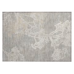 Machine Washable Indoor/Outdoor Chantille ACN2239 Gray 1'8" x 2'6" Rug