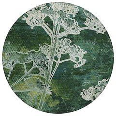 Machine Washable Indoor/Outdoor Chantille ACN2239 Teal 8' x 8' Round Rug