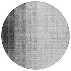 Machine Washable Indoor/Outdoor Chantille ACN2240 Gray 8' x 8' Round Rug