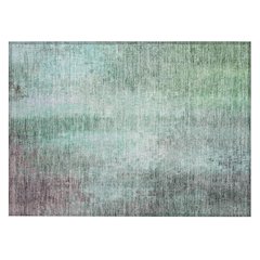Machine Washable Indoor/Outdoor Chantille ACN2241 Teal 1'8" x 2'6" Rug