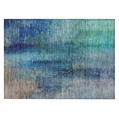 Machine Washable Indoor/Outdoor Chantille ACN2241 Blue 1'8" x 2'6" Rug