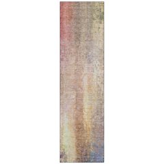 Machine Washable Indoor/Outdoor Chantille ACN2241 Pink 2'3" x 7'6" Runner Rug