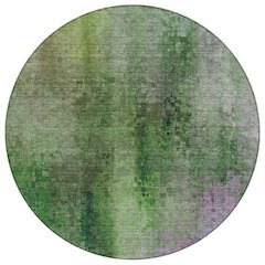 Machine Washable Indoor/Outdoor Chantille ACN2241 Green 8' x 8' Round Rug