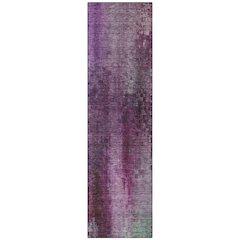 Machine Washable Indoor/Outdoor Chantille ACN2241 Purple 2'3" x 7'6" Runner Rug