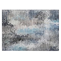 Machine Washable Indoor/Outdoor Chantille ACN2242 Blue 1'8" x 2'6" Rug