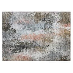 Machine Washable Indoor/Outdoor Chantille ACN2242 Gray 1'8" x 2'6" Rug
