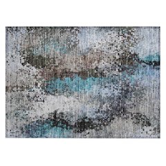 Machine Washable Indoor/Outdoor Chantille ACN2242 Brown 1'8" x 2'6" Rug