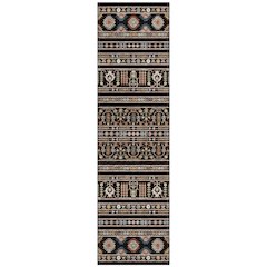 Machine Washable Indoor/Outdoor Chantille ACN2244 Black 2'3" x 7'6" Runner Rug
