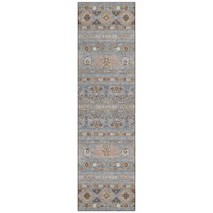 Machine Washable Indoor/Outdoor Chantille ACN2244 Gray 2'3" x 7'6" Runner Rug
