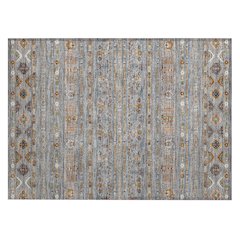 Machine Washable Indoor/Outdoor Chantille ACN2244 Gray 1'8" x 2'6" Rug