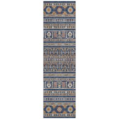 Machine Washable Indoor/Outdoor Chantille ACN2244 Blue 2'3" x 7'6" Runner Rug