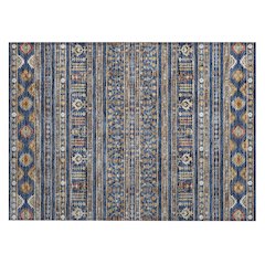 Machine Washable Indoor/Outdoor Chantille ACN2244 Blue 1'8" x 2'6" Rug