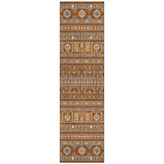 Machine Washable Indoor/Outdoor Chantille ACN2244 Orange 2'3" x 7'6" Runner Rug