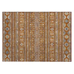 Machine Washable Indoor/Outdoor Chantille ACN2244 Orange 1'8" x 2'6" Rug