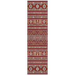 Machine Washable Indoor/Outdoor Chantille ACN2244 Red 2'3" x 7'6" Runner Rug