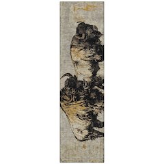Machine Washable Indoor/Outdoor Chantille ACN2245 Brown 2'3" x 7'6" Runner Rug