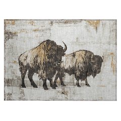 Machine Washable Indoor/Outdoor Chantille ACN2245 Ivory 1'8" x 2'6" Rug