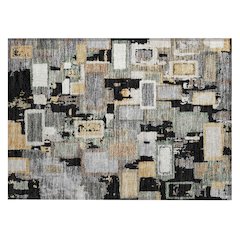 Machine Washable Indoor/Outdoor Chantille ACN2246 Black 1'8" x 2'6" Rug