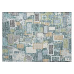 Machine Washable Indoor/Outdoor Chantille ACN2246 Teal 1'8" x 2'6" Rug