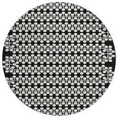 Machine Washable Indoor/Outdoor Chantille ACN2247 Black 8' x 8' Round Rug