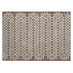 Machine Washable Indoor/Outdoor Chantille ACN2247 Brown 1'8" x 2'6" Rug