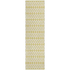 Machine Washable Indoor/Outdoor Chantille ACN2247 Gold 2'3" x 7'6" Runner Rug