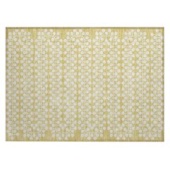 Machine Washable Indoor/Outdoor Chantille ACN2247 Gold 1'8" x 2'6" Rug